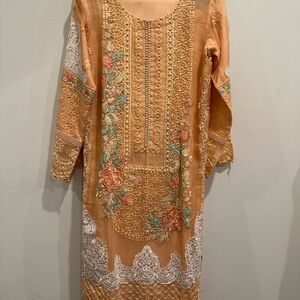 Elegant Long Sleeve Embroidered Dress